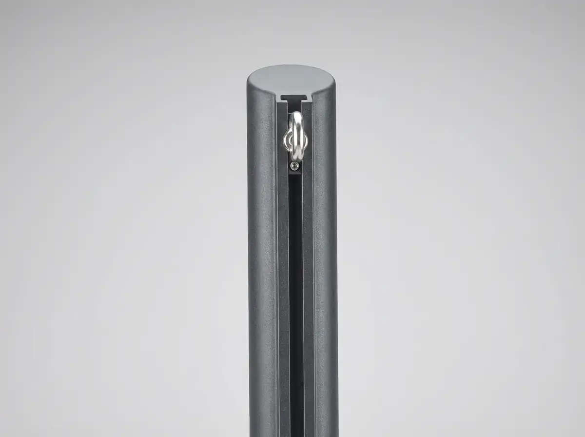 Aluminiumpfosten mit Schiene-Set freistehend – Bild 2